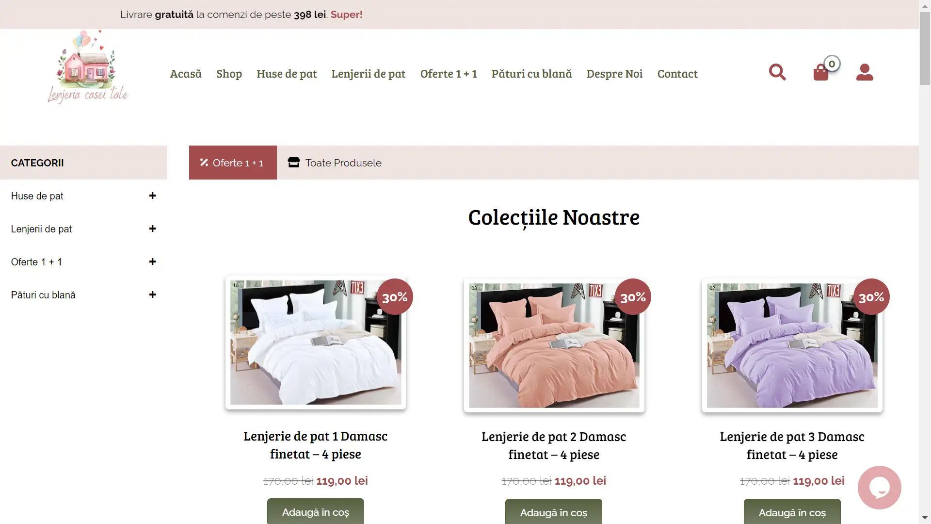 Bedroom sheets and accessories site