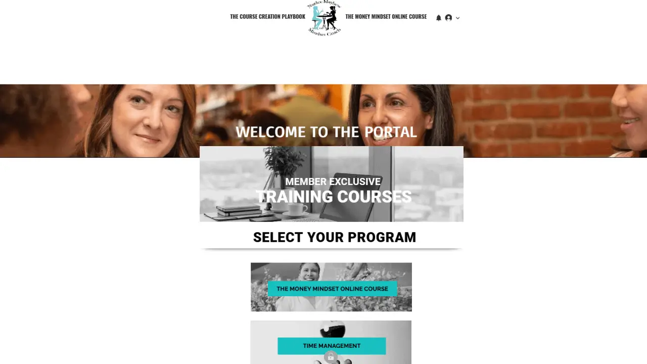 Money mindset course site